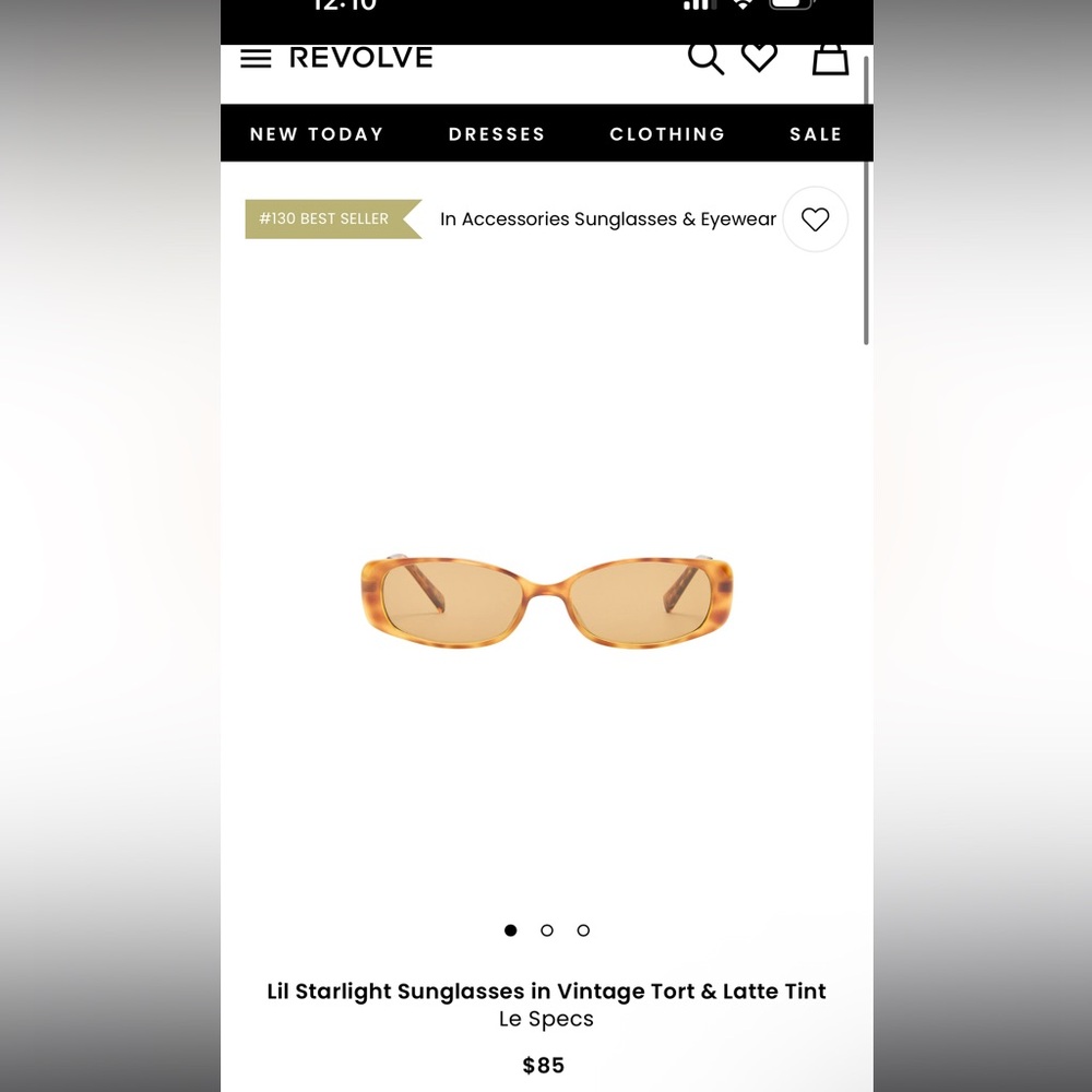 Le Specs Vintage Tortoise Sunglasses with Latte Lenses